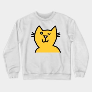 Cute Cat Wink at Animals Crewneck Sweatshirt